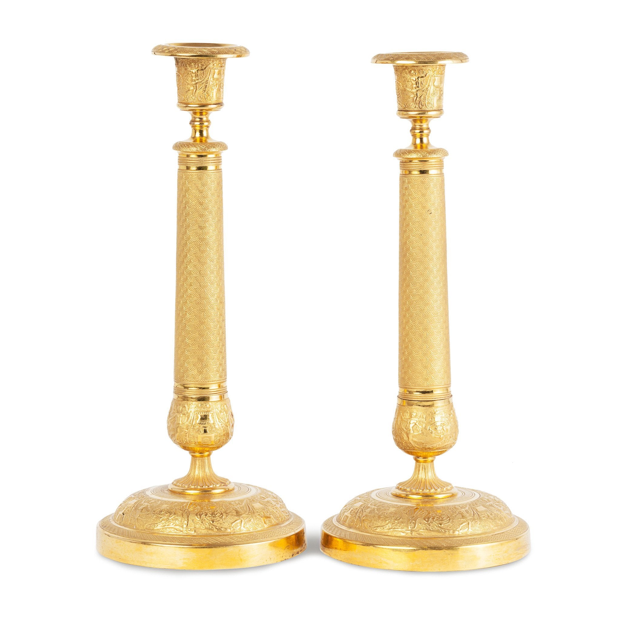 A pair of Ormolu Candlesticks, Circa 1810 - ONEROOM