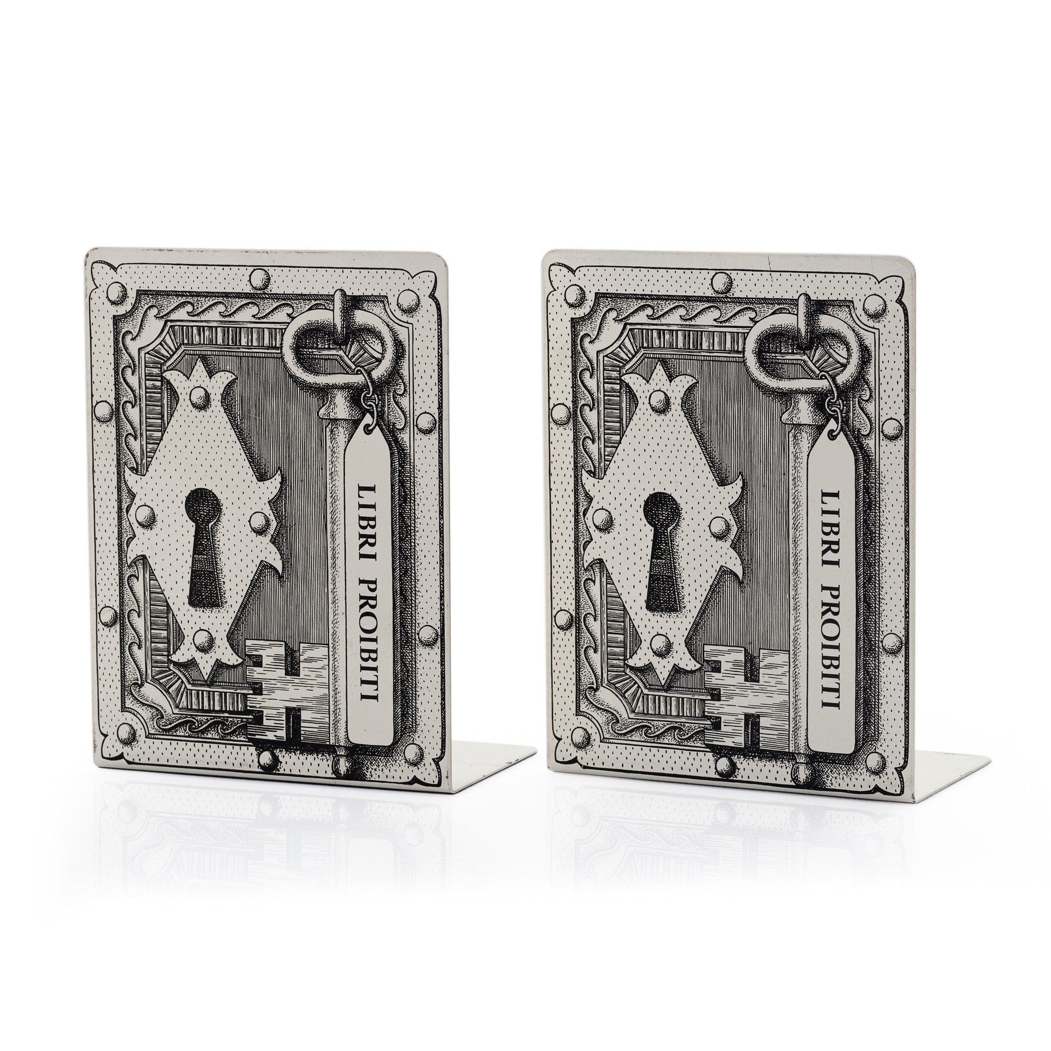 Piero Fornasetti, a Pair of "Banned Books" Bookends, 1950s - ONEROOM