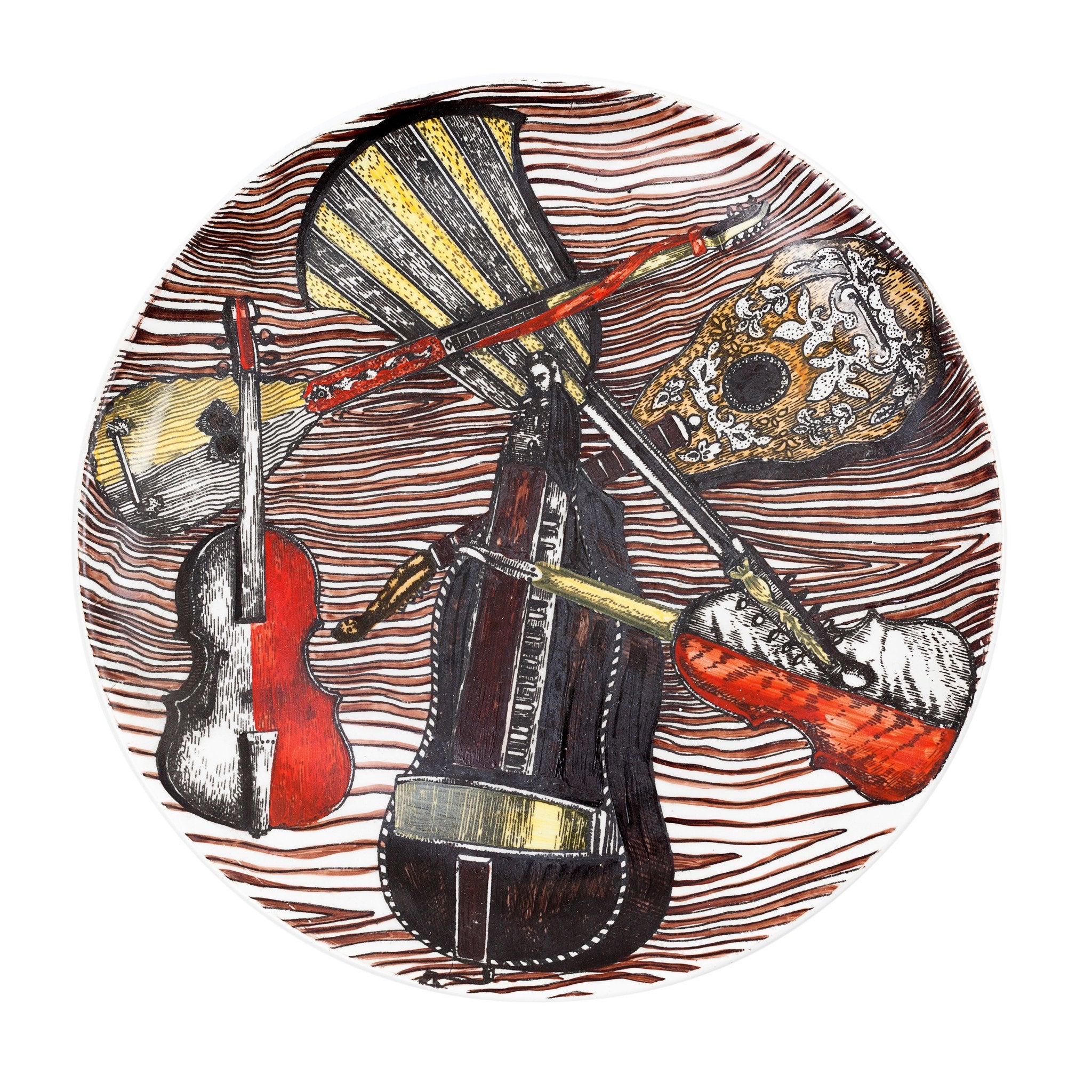 Piero Fornasetti, a Set of 6 "Musical Instruments" Dishes, 1953 - ONEROOM