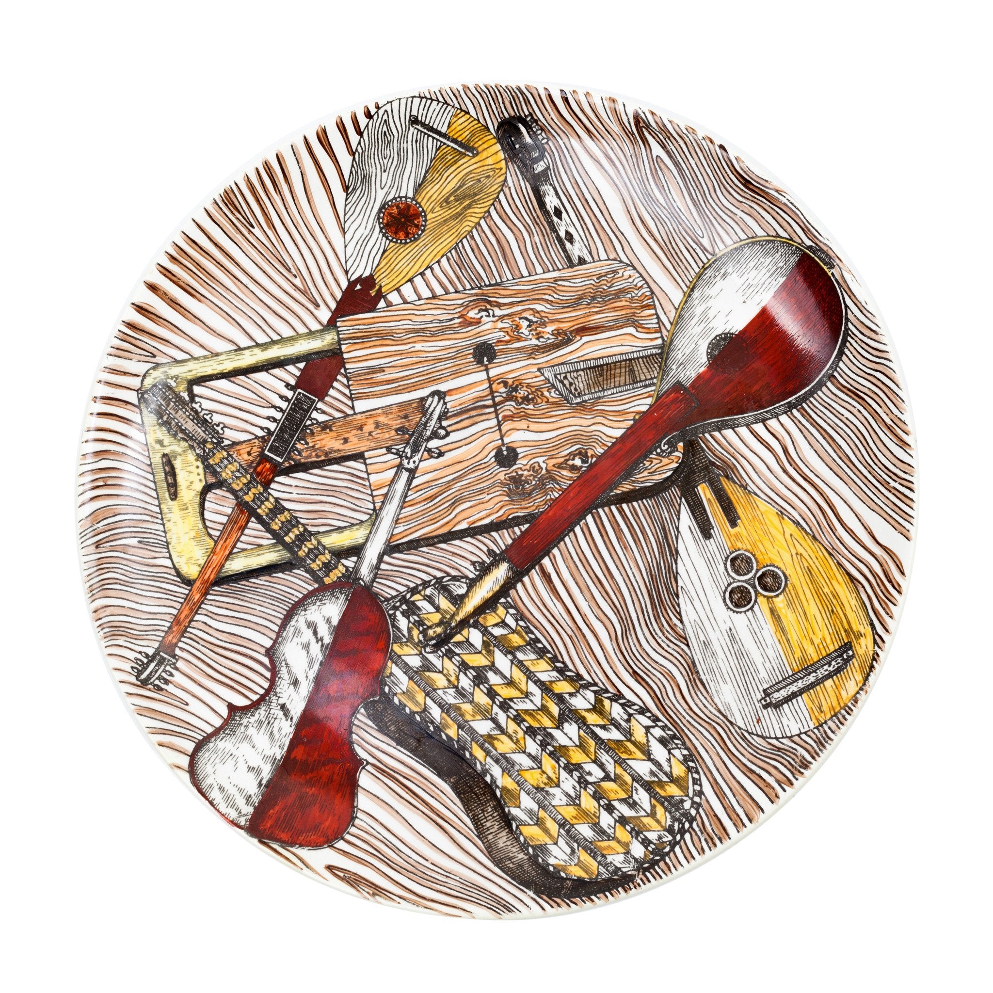 Piero Fornasetti, a Set of 6 "Musical Instruments" Dishes, 1953 - ONEROOM