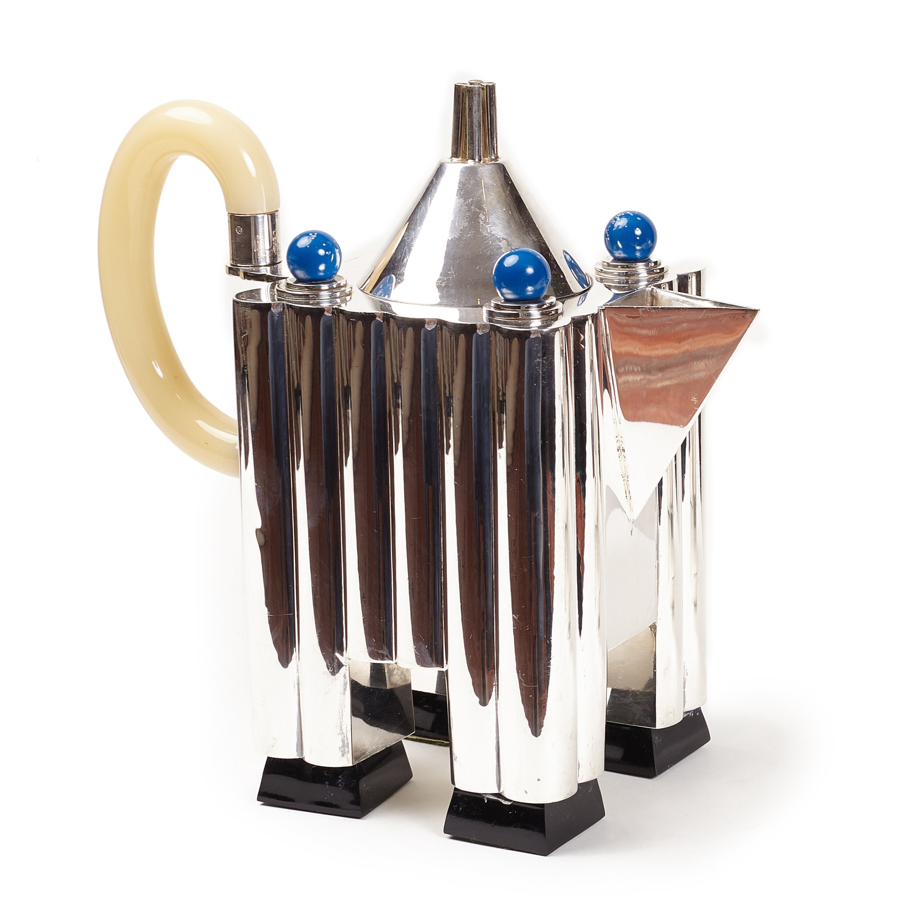 Silver coffee maker, Michael Graves, Alessi 1980 - ONEROOM