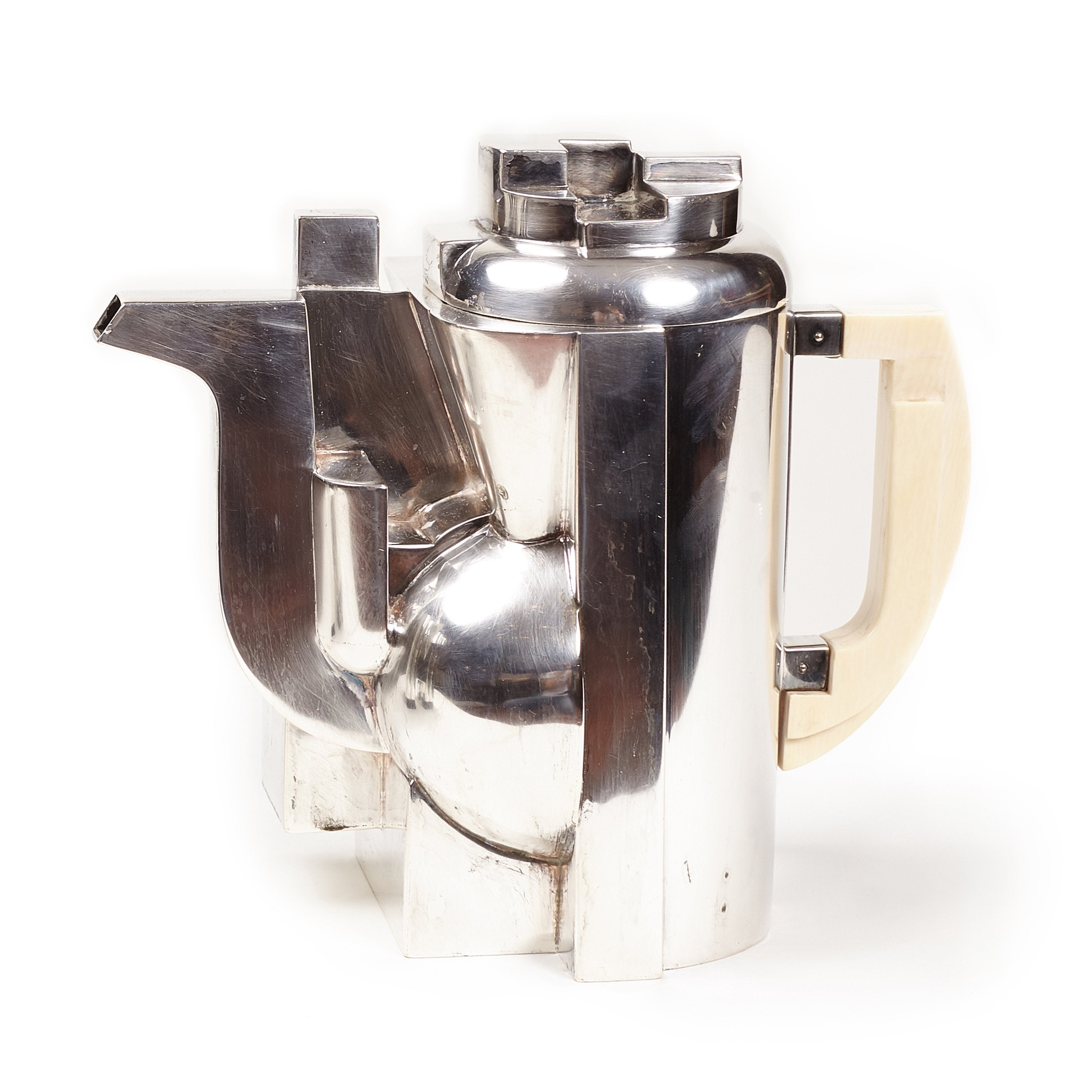 Silver teapot, Richard Meier, Alessi 1980 - ONEROOM